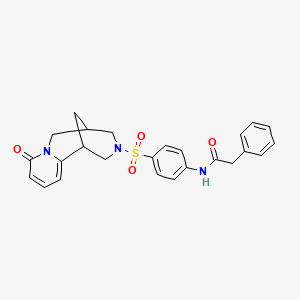 N-(4-((8-oxo-5,6-dihydro-1H-1,5-methanopyrido[1,2-a][1,5]diazocin-3(2H,4H,8H)-yl)sulfonyl)phenyl)-2-phenylacetamide