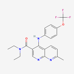 N,N-diethyl-7-methyl-4-((4-(trifluoromethoxy)phenyl)amino)-1,8-naphthyridine-3-carboxamide