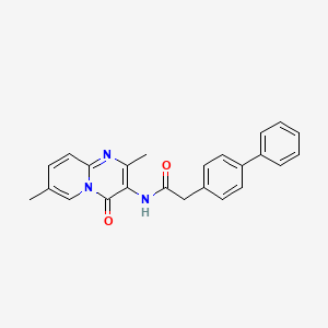 2-([1,1'-biphenyl]-4-yl)-N-(2,7-dimethyl-4-oxo-4H-pyrido[1,2-a]pyrimidin-3-yl)acetamide