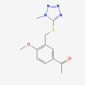 1-(4-methoxy-3-{[(1-methyl-1H-tetrazol-5-yl)thio]methyl}phenyl)ethanone
