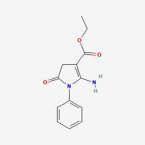 ethyl 2-amino-5-oxo-1-phenyl-4,5-dihydro-1H-pyrrole-3-carboxylate