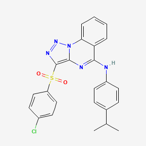 3-[(4-chlorophenyl)sulfonyl]-N-(4-isopropylphenyl)[1,2,3]triazolo[1,5-a]quinazolin-5-amine