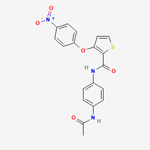 N-(4-acetamidophenyl)-3-(4-nitrophenoxy)thiophene-2-carboxamide