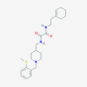 molecular formula C24H35N3O2S B2855118 N'-[2-(cyclohex-1-en-1-yl)ethyl]-N-[(1-{[2-(methylsulfanyl)phenyl]methyl}piperidin-4-yl)methyl]ethanediamide CAS No. 1234998-52-7