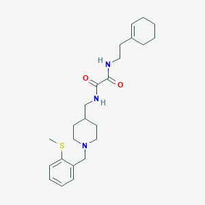 molecular formula C24H35N3O2S B2855118 N1-(2-(cyclohex-1-en-1-yl)ethyl)-N2-((1-(2-(methylthio)benzyl)piperidin-4-yl)methyl)oxalamide CAS No. 1234998-52-7