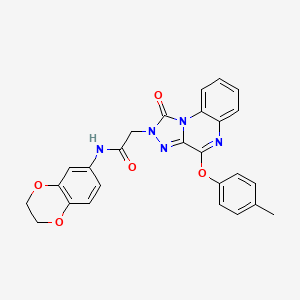 N-(2,3-dihydro-1,4-benzodioxin-6-yl)-2-[4-(4-methylphenoxy)-1-oxo[1,2,4]triazolo[4,3-a]quinoxalin-2(1H)-yl]acetamide