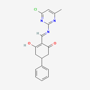 2-{[(4-Chloro-6-methylpyrimidin-2-yl)amino]methylidene}-5-phenylcyclohexane-1,3-dione