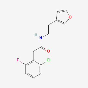 2-(2-chloro-6-fluorophenyl)-N-(2-(furan-3-yl)ethyl)acetamide