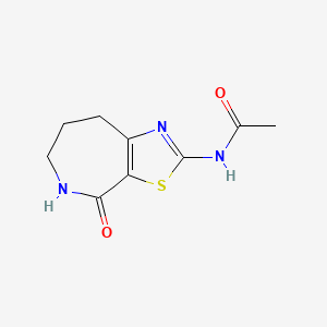 molecular formula C9H11N3O2S B2855151 N-(4-oxo-5,6,7,8-tetrahydro-4H-[1,3]thiazolo[5,4-c]azepin-2-yl)acetamide 