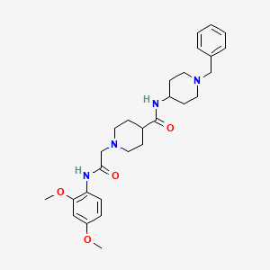 molecular formula C28H38N4O4 B2855187 N-(1-benzylpiperidin-4-yl)-1-{[(2,4-dimethoxyphenyl)carbamoyl]methyl}piperidine-4-carboxamide CAS No. 954060-91-4