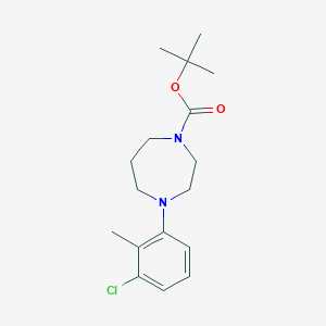 molecular formula C17H25ClN2O2 B2855191 Tert-butyl 4-(3-chloro-2-methylphenyl)-1,4-diazepane-1-carboxylate CAS No. 1803589-92-5