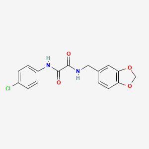 molecular formula C16H13ClN2O4 B2855212 N-[(2H-1,3-benzodioxol-5-yl)methyl]-N'-(4-chlorophenyl)ethanediamide CAS No. 331428-33-2