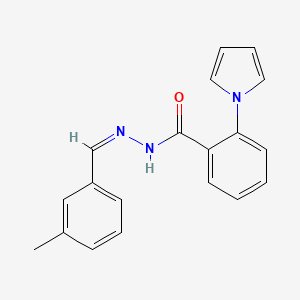 molecular formula C19H17N3O B2855226 N'-[(1Z)-(3-methylphenyl)methylidene]-2-(1H-pyrrol-1-yl)benzohydrazide CAS No. 359595-25-8