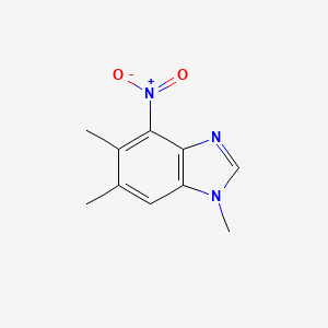 molecular formula C10H11N3O2 B2855235 1,5,6-trimethyl-4-nitro-1H-1,3-benzodiazole CAS No. 338410-74-5