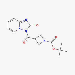 molecular formula C15H18N4O4 B2855245 tert-butyl 3-{2-oxo-2H,3H-[1,2,4]triazolo[1,5-a]pyridine-3-carbonyl}azetidine-1-carboxylate CAS No. 2380193-35-9