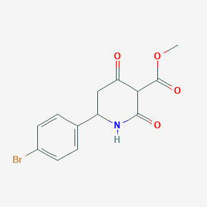 molecular formula C13H12BrNO4 B2855249 Methyl 6-(4-bromophenyl)-2,4-dioxopiperidine-3-carboxylate CAS No. 860788-46-1