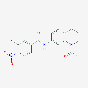 molecular formula C19H19N3O4 B2855252 N-(1-acetyl-1,2,3,4-tetrahydroquinolin-7-yl)-3-methyl-4-nitrobenzamide CAS No. 897620-49-4