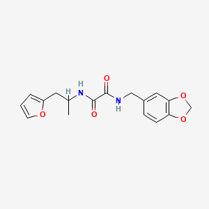molecular formula C17H18N2O5 B2855255 N-[(2H-1,3-benzodioxol-5-yl)methyl]-N'-[1-(furan-2-yl)propan-2-yl]ethanediamide CAS No. 1226439-07-1