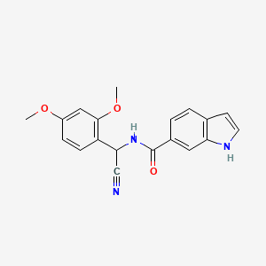 molecular formula C19H17N3O3 B2855259 N-[cyano(2,4-dimethoxyphenyl)methyl]-1H-indole-6-carboxamide CAS No. 1384693-69-9