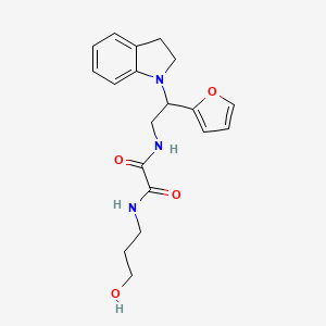 N1-(2-(furan-2-yl)-2-(indolin-1-yl)ethyl)-N2-(3-hydroxypropyl)oxalamide