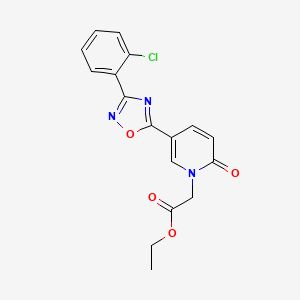 ethyl [5-[3-(2-chlorophenyl)-1,2,4-oxadiazol-5-yl]-2-oxopyridin-1(2H)-yl]acetate