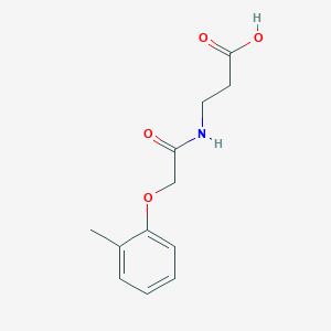 molecular formula C12H15NO4 B2855287 3-(2-(o-Tolyloxy)acetamido)propanoic acid CAS No. 405923-79-7