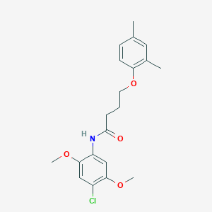 molecular formula C20H24ClNO4 B2855295 N-(4-chloro-2,5-dimethoxyphenyl)-4-(2,4-dimethylphenoxy)butanamide CAS No. 496036-47-6