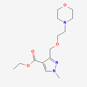 B2855332 Ethyl 1-methyl-3-(2-morpholin-4-ylethoxymethyl)pyrazole-4-carboxylate CAS No. 1975118-48-9