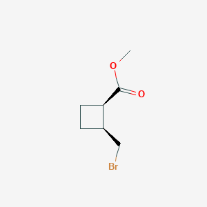 molecular formula C7H11BrO2 B2855361 rac-methyl(1R,2S)-2-(bromomethyl)cyclobutane-1-carboxylate,cis CAS No. 2416217-91-7