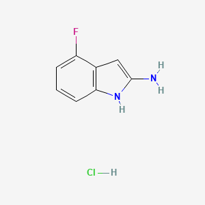 molecular formula C8H8ClFN2 B2855395 2-Amino-4-fluoroindole hydrochloride CAS No. 2514942-00-6