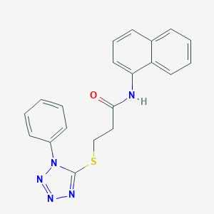 molecular formula C20H17N5OS B285541 N-(naphthalen-1-yl)-3-[(1-phenyl-1H-tetrazol-5-yl)sulfanyl]propanamide 