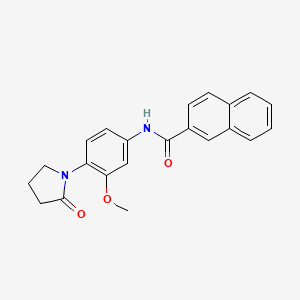 molecular formula C22H20N2O3 B2855434 N-[3-methoxy-4-(2-oxopyrrolidin-1-yl)phenyl]naphthalene-2-carboxamide CAS No. 941957-00-2