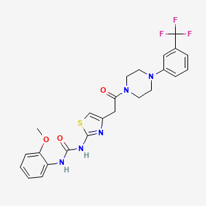 1-(2-Methoxyphenyl)-3-(4-(2-oxo-2-(4-(3-(trifluoromethyl)phenyl)piperazin-1-yl)ethyl)thiazol-2-yl)urea
