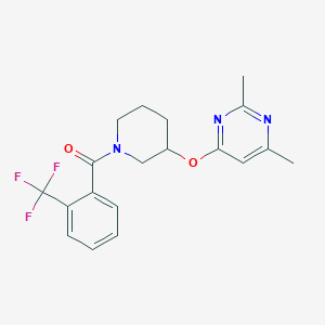 (3-((2,6-Dimethylpyrimidin-4-yl)oxy)piperidin-1-yl)(2-(trifluoromethyl)phenyl)methanone