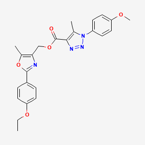 [2-(4-ethoxyphenyl)-5-methyl-1,3-oxazol-4-yl]methyl 1-(4-methoxyphenyl)-5-methyl-1H-1,2,3-triazole-4-carboxylate