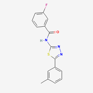 3-fluoro-N-[5-(3-methylphenyl)-1,3,4-thiadiazol-2-yl]benzamide