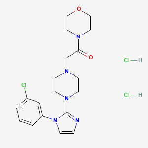 2-(4-(1-(3-chlorophenyl)-1H-imidazol-2-yl)piperazin-1-yl)-1-morpholinoethanone dihydrochloride
