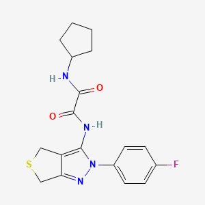 N-cyclopentyl-N'-[2-(4-fluorophenyl)-4,6-dihydrothieno[3,4-c]pyrazol-3-yl]oxamide