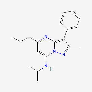 2-methyl-3-phenyl-N-(propan-2-yl)-5-propylpyrazolo[1,5-a]pyrimidin-7-amine