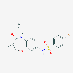 N-(5-allyl-3,3-dimethyl-4-oxo-2,3,4,5-tetrahydrobenzo[b][1,4]oxazepin-8-yl)-4-bromobenzenesulfonamide