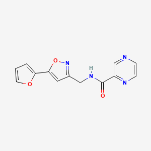 N-((5-(furan-2-yl)isoxazol-3-yl)methyl)pyrazine-2-carboxamide