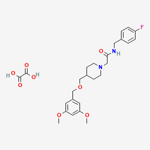 2-(4-(((3,5-dimethoxybenzyl)oxy)methyl)piperidin-1-yl)-N-(4-fluorobenzyl)acetamide oxalate