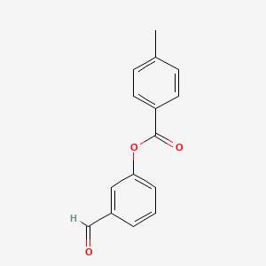 molecular formula C15H12O3 B2855508 3-Formylphenyl 4-methylbenzoate CAS No. 432003-00-4
