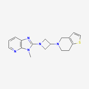 B2855510 5-[1-(3-Methylimidazo[4,5-b]pyridin-2-yl)azetidin-3-yl]-6,7-dihydro-4H-thieno[3,2-c]pyridine CAS No. 2379975-71-8