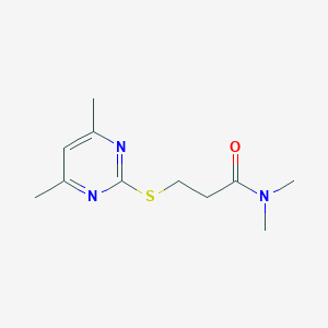 molecular formula C11H17N3OS B285553 3-[(4,6-dimethylpyrimidin-2-yl)sulfanyl]-N,N-dimethylpropanamide 