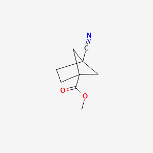 molecular formula C9H11NO2 B2855530 Methyl 4-cyanobicyclo[2.1.1]hexane-1-carboxylate CAS No. 2108908-57-0