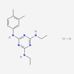 molecular formula C15H23ClN6 B2855533 N2-(3,4-dimethylphenyl)-N4,N6-diethyl-1,3,5-triazine-2,4,6-triamine hydrochloride CAS No. 1179443-75-4