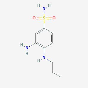 molecular formula C9H15N3O2S B2855568 3-Amino-4-(propylamino)benzenesulfonamide CAS No. 851175-89-8