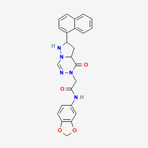 molecular formula C24H17N5O4 B2855571 N-(2H-1,3-benzodioxol-5-yl)-2-[2-(naphthalen-1-yl)-4-oxo-4H,5H-pyrazolo[1,5-d][1,2,4]triazin-5-yl]acetamide CAS No. 1326839-94-4