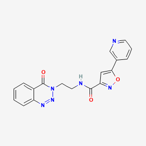 N-(2-(4-oxobenzo[d][1,2,3]triazin-3(4H)-yl)ethyl)-5-(pyridin-3-yl)isoxazole-3-carboxamide